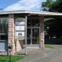 Colour photograph of modern building with stone exterior facing blocks