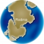 Image couleur du globe montrant la position d’une immense étendue de terre Rodinia